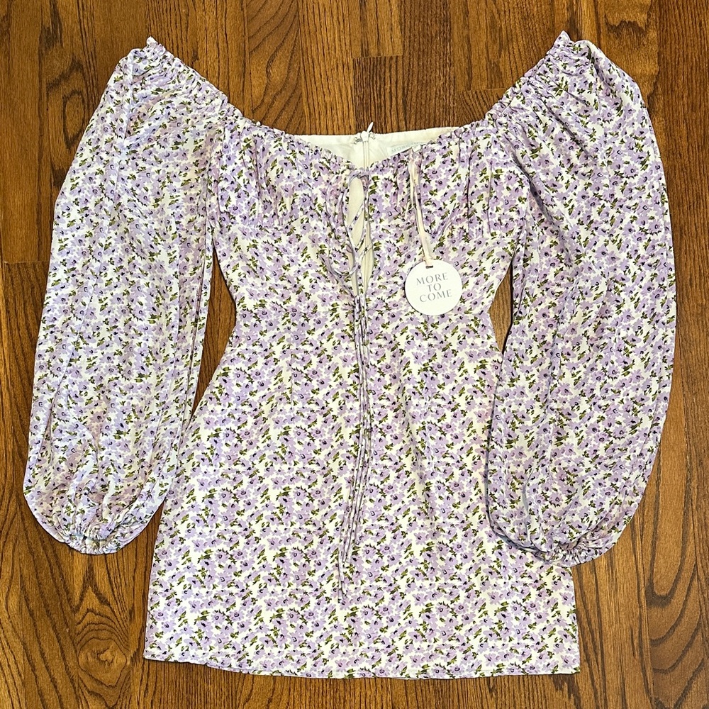More to Come Lavender Floral Mini Dress